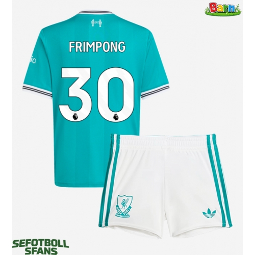 Liverpool Jeremie Frimpong #30 Tredjeställ Barn 2025-26 Kortärmad (+ Korta byxor)